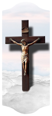 DARAY-C-107-WT Crucifix Clouds White